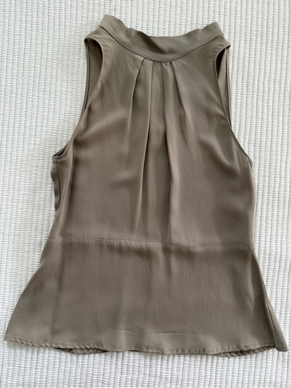 Maggie Ward Sleeveless Mock Neck, Peplum-Waist Blouse